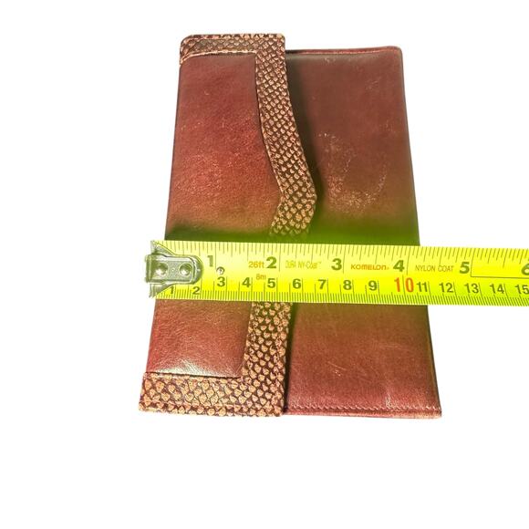 Handcrafted Women's Lambskin Leather Wallet Clutch Brown Vintage Elegance - Picture 5 of 13